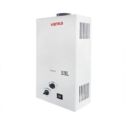 13L Flue Gas Water Heater Elegant Black Display with Control Knob Modern Design for Home Use Efficient and Reliable