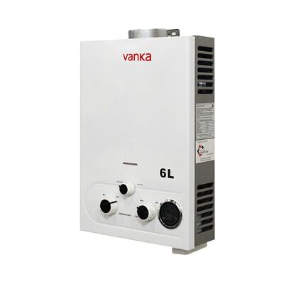 Household 6L Instant Gas Water Heater Flue Exhaust Battery Powered